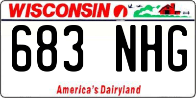 WI license plate 683NHG