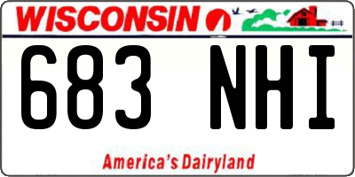 WI license plate 683NHI