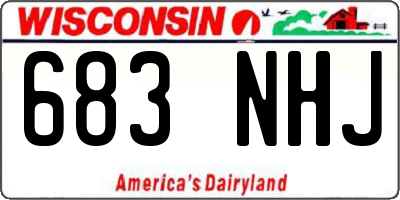 WI license plate 683NHJ