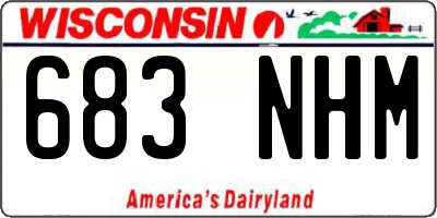 WI license plate 683NHM