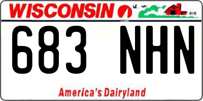 WI license plate 683NHN