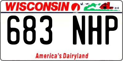 WI license plate 683NHP