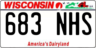 WI license plate 683NHS