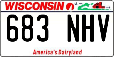 WI license plate 683NHV