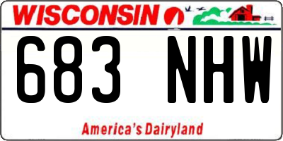 WI license plate 683NHW