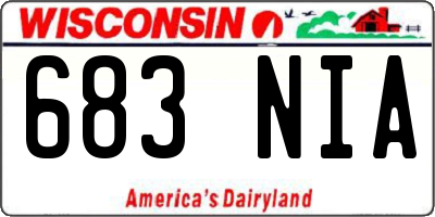 WI license plate 683NIA