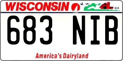WI license plate 683NIB