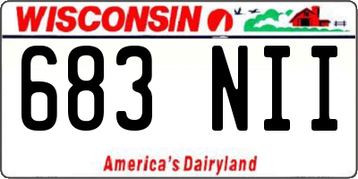 WI license plate 683NII