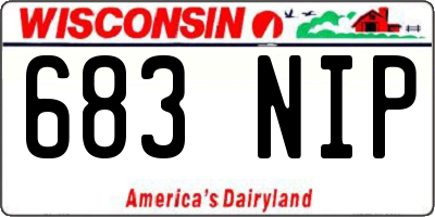 WI license plate 683NIP