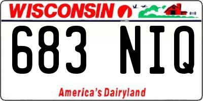 WI license plate 683NIQ