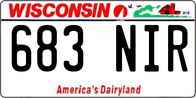 WI license plate 683NIR