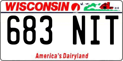 WI license plate 683NIT