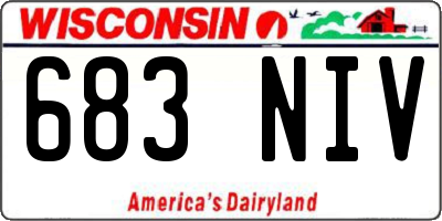 WI license plate 683NIV