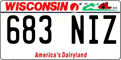 WI license plate 683NIZ