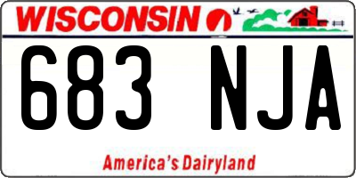 WI license plate 683NJA