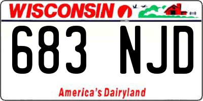 WI license plate 683NJD