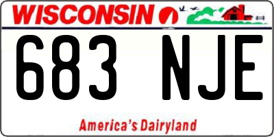 WI license plate 683NJE
