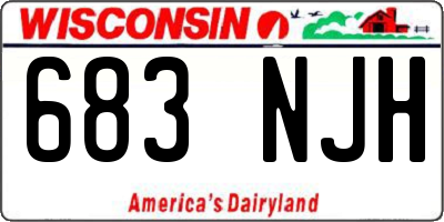 WI license plate 683NJH