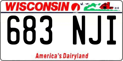 WI license plate 683NJI
