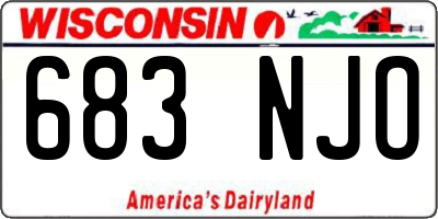 WI license plate 683NJO