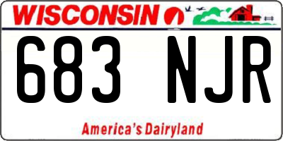 WI license plate 683NJR