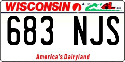 WI license plate 683NJS