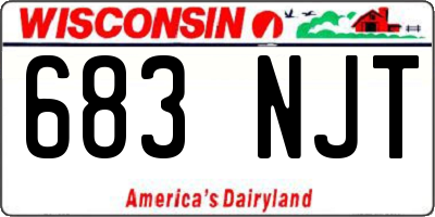 WI license plate 683NJT
