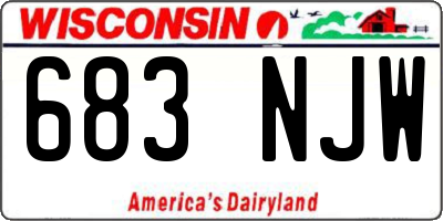 WI license plate 683NJW