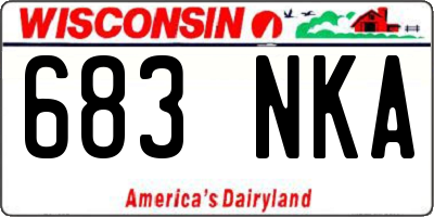 WI license plate 683NKA
