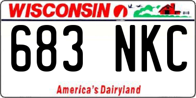WI license plate 683NKC