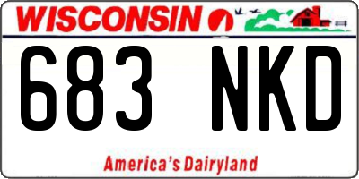 WI license plate 683NKD