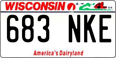 WI license plate 683NKE