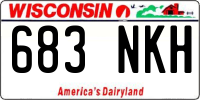 WI license plate 683NKH