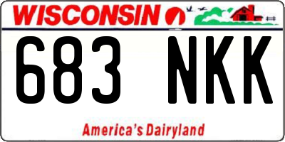 WI license plate 683NKK