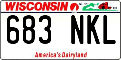 WI license plate 683NKL