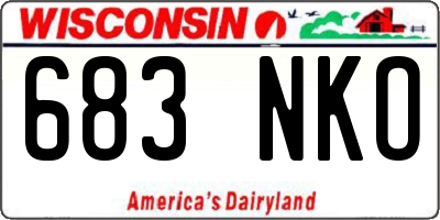 WI license plate 683NKO