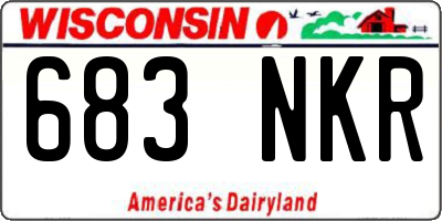 WI license plate 683NKR