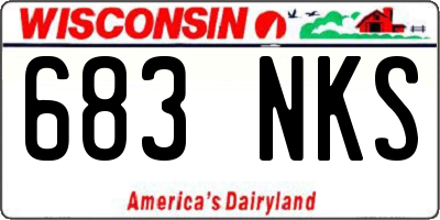 WI license plate 683NKS