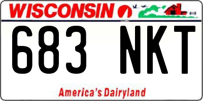 WI license plate 683NKT