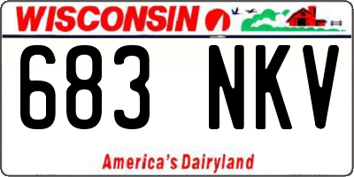 WI license plate 683NKV