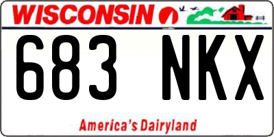 WI license plate 683NKX