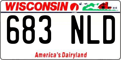 WI license plate 683NLD