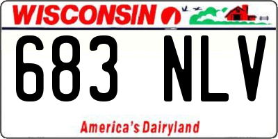 WI license plate 683NLV