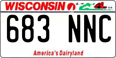 WI license plate 683NNC