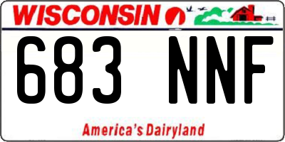 WI license plate 683NNF