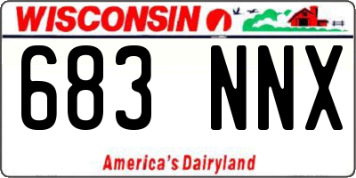 WI license plate 683NNX