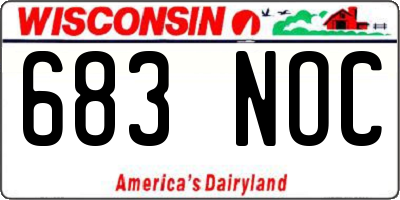 WI license plate 683NOC