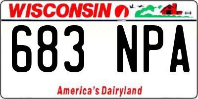 WI license plate 683NPA