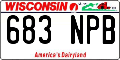 WI license plate 683NPB