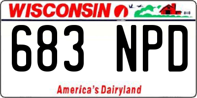 WI license plate 683NPD